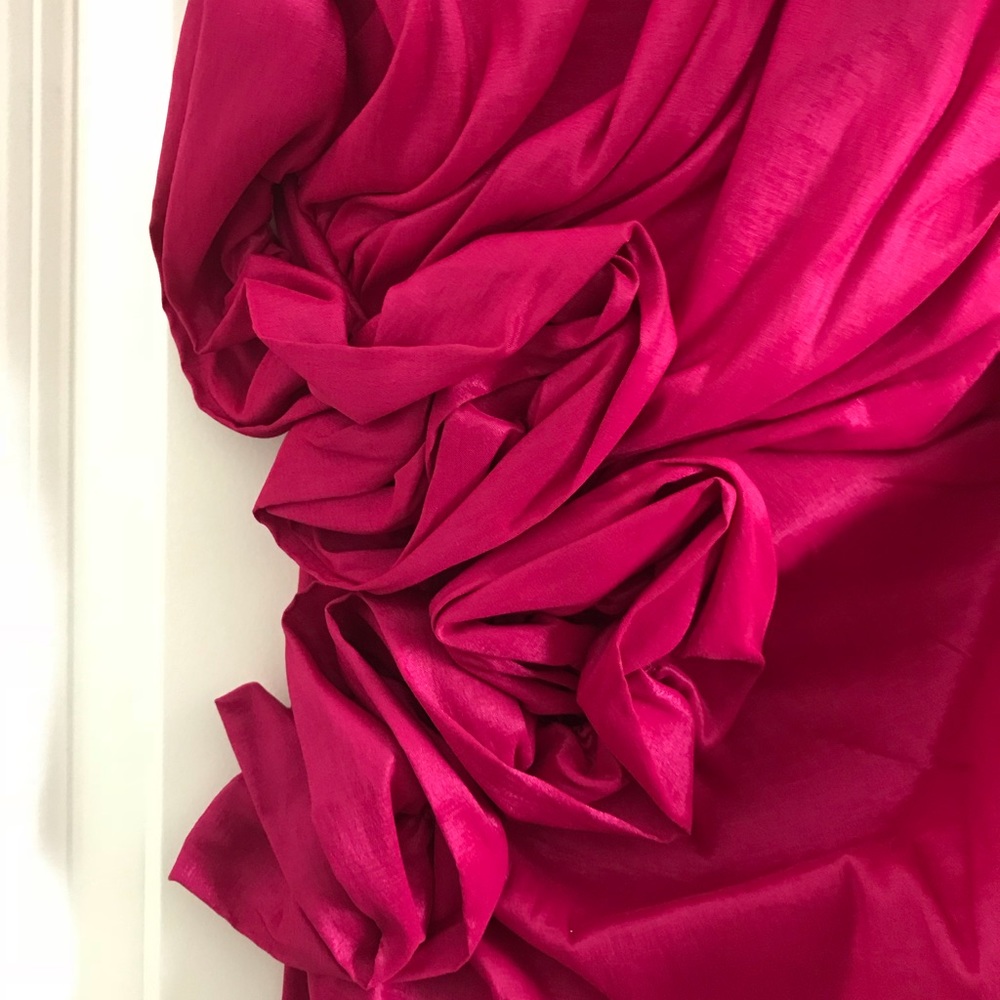 Hot pink strapless homecoming/formal dress